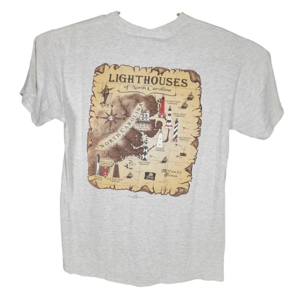 Vintage Outer Banks Lighthouses T Men's Medium